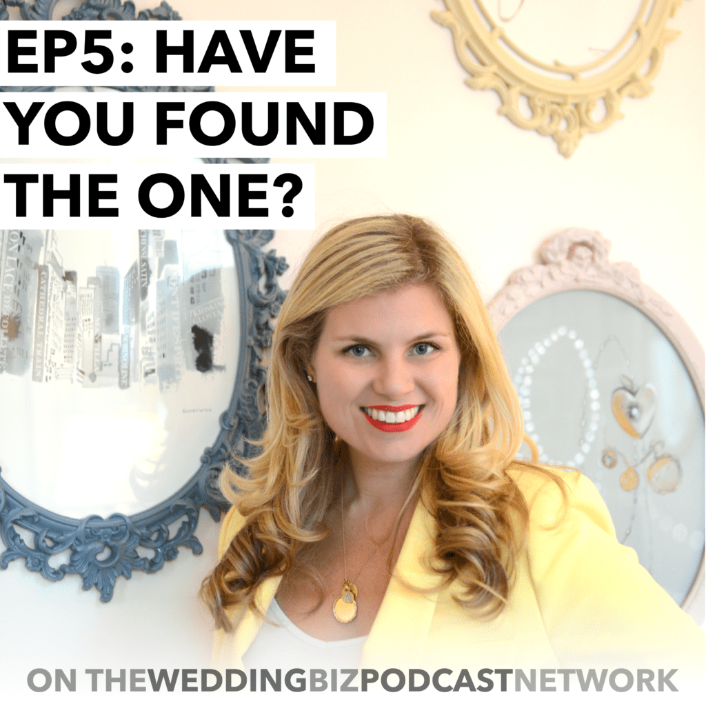 On today’s show, Julie talks about how you will know if you found the ONE, the perfect dress, the dress you’ll want to get married in. Brides today are having a harder time than ever before deciding on their wedding dress. There are more options out there than ever before and you are exposed to a constant stream of gorgeous photos on social media. Plus you know what dress your friends wore, and what their friends’, friends wore, and you want to be different, making it pretty overwhelming. Today, Julie will talk about how to make a decision in a never ending world of options.