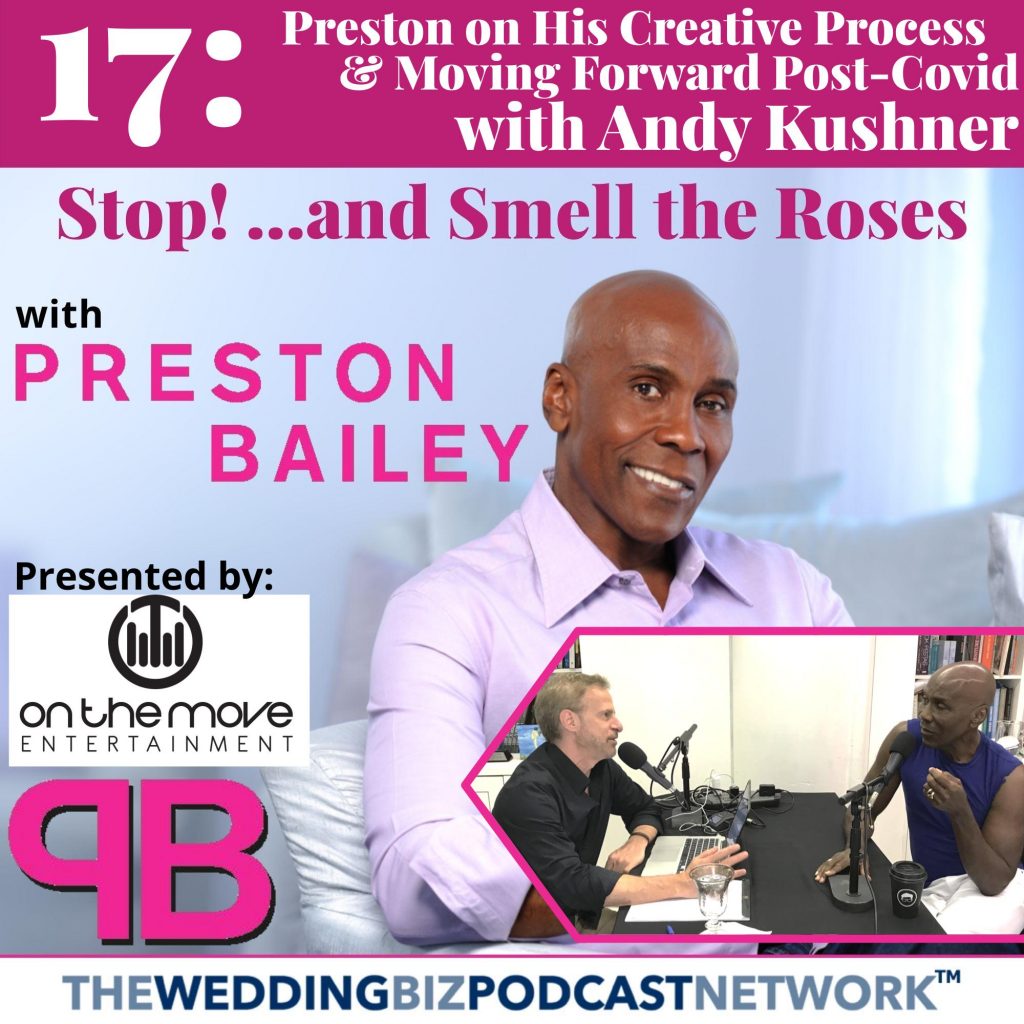 As we are coming out of the pandemic, we are bringing things back to the beginning while also turning the tables. On today's episode, Preston welcomes Wedding Biz Network Founder and Executive Producer, Andy Kusher--host of The Wedding Biz podcast. Andy takes the host seat and interviews Preston about his journey through the pandemic. .They discuss nurturing client relationships, the struggles that inspired their own pivots--both personal and professional, and what the future holds. Listen in and enjoy...